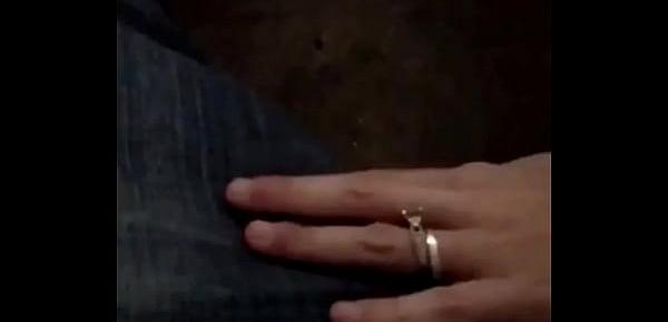  Pretty Little Married Hand Rubbing My Throbbing Cock Through My Jeans